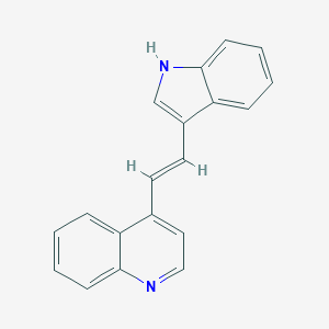 molecular formula C19H14N2 B271544 4-[2-(1H-indol-3-yl)vinyl]quinoline 