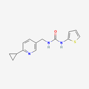 molecular formula C14H15N3OS B2715440 1-[(6-Cyclopropylpyridin-3-yl)methyl]-3-(thiophen-2-yl)urea CAS No. 2097861-18-0