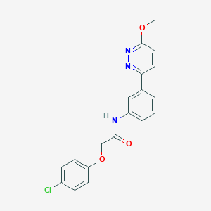 molecular formula C19H16ClN3O3 B2715448 2-(4-chlorophenoxy)-N-(3-(6-methoxypyridazin-3-yl)phenyl)acetamide CAS No. 899986-21-1