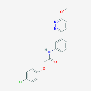 molecular formula C19H16ClN3O3 B2715448 2-(4-chlorophenoxy)-N-[3-(6-methoxypyridazin-3-yl)phenyl]acetamide CAS No. 899986-21-1