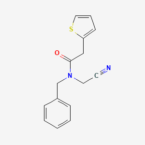 molecular formula C15H14N2OS B2715455 N-benzyl-N-(cyanomethyl)-2-(thiophen-2-yl)acetamide CAS No. 1252265-15-8