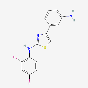 molecular formula C15H11F2N3S B2715472 4-(3-氨基苯基)-N-(2,4-二氟苯基)噻唑-2-胺 CAS No. 1176771-03-1