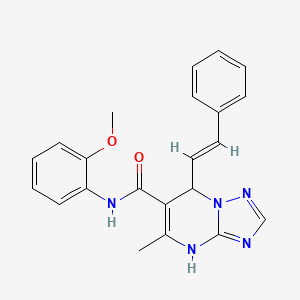 B2715475 (E)-N-(2-methoxyphenyl)-5-methyl-7-styryl-4,7-dihydro-[1,2,4]triazolo[1,5-a]pyrimidine-6-carboxamide CAS No. 725219-07-8
