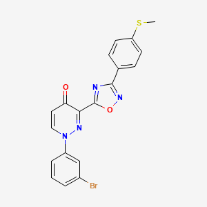 molecular formula C19H13BrN4O2S B2715477 5-(2-ethyl-5,8-dioxo-5,6,7,8-tetrahydro-4H-pyrazolo[1,5-a][1,3]diazepin-3-yl)-2-methoxy-N-(3-methylbutyl)benzenesulfonamide CAS No. 1251691-39-0
