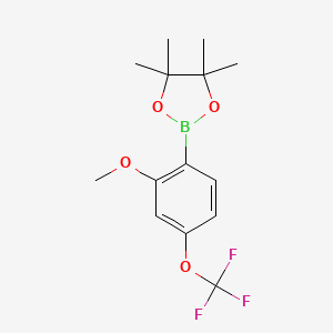 molecular formula C14H18BF3O4 B2715484 2-Methoxy-4-(trifluoromethoxy)phenylboronic acid pinacol ester CAS No. 2121514-61-0