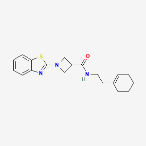 molecular formula C19H23N3OS B2715494 1-(benzo[d]thiazol-2-yl)-N-(2-(cyclohex-1-en-1-yl)ethyl)azetidine-3-carboxamide CAS No. 1286719-82-1