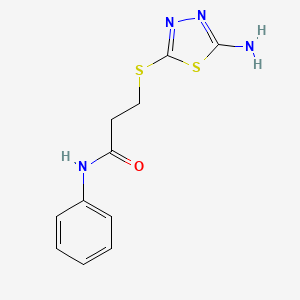 molecular formula C11H12N4OS2 B2715505 3-[(5-氨基-1,3,4-噻二唑-2-基)硫代]-N-苯基丙酰胺 CAS No. 774551-96-1