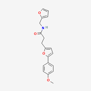 B2715522 N-(furan-2-ylmethyl)-3-(5-(4-methoxyphenyl)furan-2-yl)propanamide CAS No. 924131-66-8