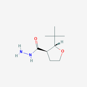 molecular formula C9H18N2O2 B2715539 (2R,3R)-2-Tert-butyloxolane-3-carbohydrazide CAS No. 2140262-57-1