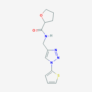 molecular formula C12H14N4O2S B2715544 N-((1-(噻吩-2-基)-1H-1,2,3-三唑-4-基甲基)四氢呋喃-2-基甲酰胺 CAS No. 2034381-70-7