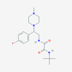 molecular formula C19H29FN4O2 B2715548 N1-(叔丁基)-N2-(2-(4-氟苯基)-2-(4-甲基哌嗪-1-基)乙基)草酰胺 CAS No. 903256-60-0