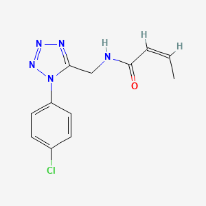 molecular formula C12H12ClN5O B2715549 (Z)-N-((1-(4-chlorophenyl)-1H-tetrazol-5-yl)methyl)but-2-enamide CAS No. 897615-26-8