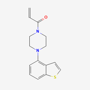 molecular formula C15H16N2OS B2715563 1-[4-(1-Benzothiophen-4-yl)piperazin-1-yl]prop-2-en-1-one CAS No. 2361656-64-4