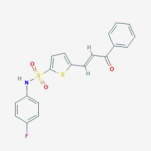 molecular formula C19H14FNO3S2 B271559 N-(4-fluorophenyl)-5-(3-oxo-3-phenyl-1-propenyl)-2-thiophenesulfonamide 
