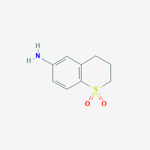 molecular formula C9H11NO2S B2715594 1,1-二氧代-3,4-二氢-2H-噻喃-6-胺 CAS No. 1539975-87-5