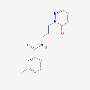 molecular formula C16H19N3O2 B2715609 3,4-dimethyl-N-(3-(6-oxopyridazin-1(6H)-yl)propyl)benzamide CAS No. 1171390-89-8