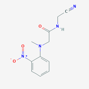 molecular formula C11H12N4O3 B2715640 N-(cyanomethyl)-2-[methyl(2-nitrophenyl)amino]acetamide CAS No. 1376086-76-8