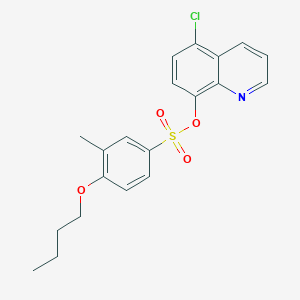 molecular formula C20H20ClNO4S B2715648 5-氯喹啉-8-基 4-丁氧基-3-甲基苯基-1-磺酸酯 CAS No. 1808634-27-6