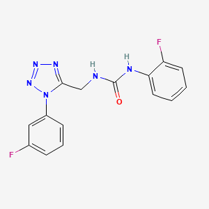 molecular formula C15H12F2N6O B2715649 1-(2-氟苯基)-3-((1-(3-氟苯基)-1H-四唑-5-基)甲基)脲 CAS No. 920485-36-5