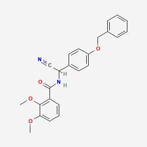 molecular formula C24H22N2O4 B2715664 N-{[4-(benzyloxy)phenyl](cyano)methyl}-2,3-dimethoxybenzamide CAS No. 1390127-40-8