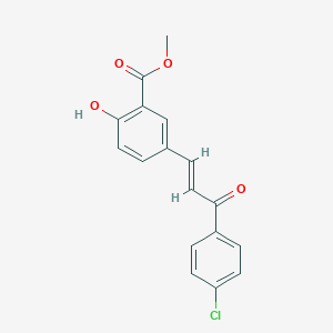 molecular formula C17H13ClO4 B271567 5-[2-(4-Chlorobenzoyl)vinyl]-2-hydroxybenzoic acid methyl ester 
