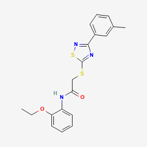 B2715673 N-(2-ethoxyphenyl)-2-((3-(m-tolyl)-1,2,4-thiadiazol-5-yl)thio)acetamide CAS No. 864917-95-3
