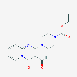 ethyl 4-(3-formyl-9-methyl-4-oxo-4H-pyrido[1,2-a]pyrimidin-2-yl)piperazine-1-carboxylate