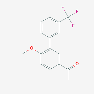 1-{4-Methoxy-3-[3-(trifluoromethyl)phenyl]phenyl}ethan-1-one