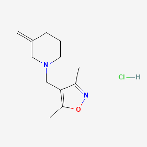 3,5-Dimethyl-4-[(3-methylidenepiperidin-1-yl)methyl]-1,2-oxazole;hydrochloride