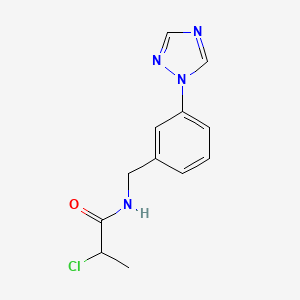 2-Chloro-N-[[3-(1,2,4-triazol-1-yl)phenyl]methyl]propanamide