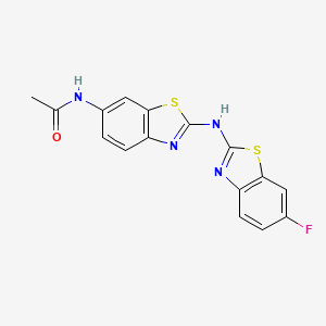 N-[2-[(6-fluoro-1,3-benzothiazol-2-yl)amino]-1,3-benzothiazol-6-yl]acetamide