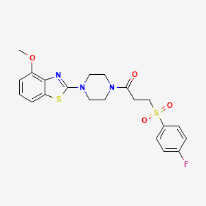 2-(4-{3-[(4-Fluorophenyl)sulfonyl]propanoyl}piperazin-1-yl)-4-methoxy-1,3-benzothiazole