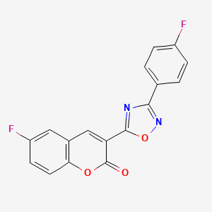 6-fluoro-3-[3-(4-fluorophenyl)-1,2,4-oxadiazol-5-yl]-2H-chromen-2-one