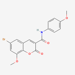 6-bromo-8-methoxy-N-(4-methoxyphenyl)-2-oxo-2H-chromene-3-carboxamide
