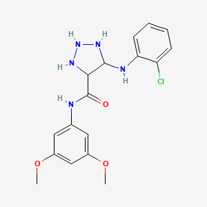 molecular formula C17H16ClN5O3 B2715729 5-(2-chloroanilino)-N-(3,5-dimethoxyphenyl)triazolidine-4-carboxamide CAS No. 1207002-89-8
