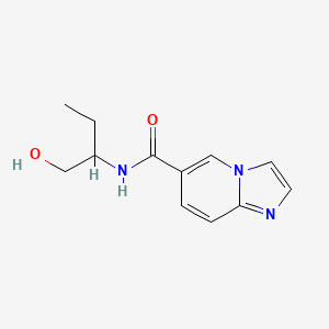 molecular formula C12H15N3O2 B2715740 N-[1-(hydroxymethyl)propyl]imidazo[1,2-a]pyridine-6-carboxamide CAS No. 1092346-65-0