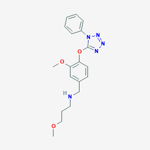 molecular formula C19H23N5O3 B271575 {3-methoxy-4-[(1-phenyl-1H-tetrazol-5-yl)oxy]benzyl}(3-methoxypropyl)amine 