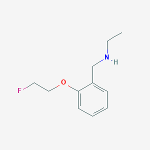 molecular formula C11H16FNO B2715756 N-[[2-(2-Fluoroethoxy)phenyl]methyl]ethanamine CAS No. 1509744-24-4
