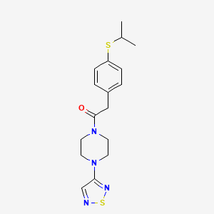 molecular formula C17H22N4OS2 B2715757 2-[4-(异丙基硫基)苯基]-1-[4-(1,2,5-噻二唑-3-基)哌嗪-1-基]乙酮 CAS No. 2097921-59-8