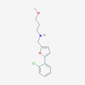 molecular formula C15H18ClNO2 B271576 N-{[5-(2-chlorophenyl)-2-furyl]methyl}-N-(3-methoxypropyl)amine 