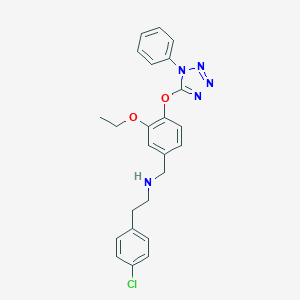 molecular formula C24H24ClN5O2 B271577 [2-(4-chlorophenyl)ethyl]{3-ethoxy-4-[(1-phenyl-1H-tetrazol-5-yl)oxy]benzyl}amine 