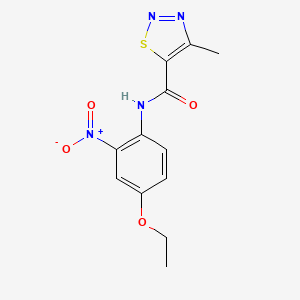 molecular formula C12H12N4O4S B2715781 N-(4-ethoxy-2-nitrophenyl)-4-methylthiadiazole-5-carboxamide CAS No. 881443-60-3