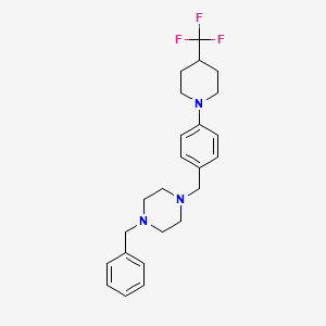 molecular formula C24H30F3N3 B2715828 1-苄基-4-{4-[4-(三氟甲基)哌啶-1-基]苄基}哌嗪 CAS No. 2060750-67-4