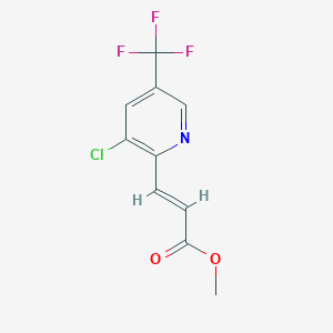 molecular formula C10H7ClF3NO2 B2715833 Methyl 3-[3-chloro-5-(trifluoromethyl)-2-pyridinyl]acrylate CAS No. 400075-22-1