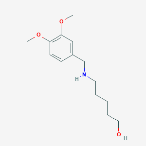 molecular formula C14H23NO3 B271584 5-[(3,4-Dimethoxybenzyl)amino]-1-pentanol 