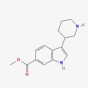 molecular formula C15H18N2O2 B2715841 Methyl 3-(piperidin-3-yl)-1H-indole-6-carboxylate CAS No. 1260766-36-6