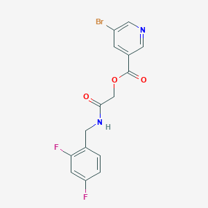 molecular formula C15H11BrF2N2O3 B2715848 2-[(2,4-Difluorobenzyl)amino]-2-oxoethyl 5-bromopyridine-3-carboxylate CAS No. 1291844-08-0