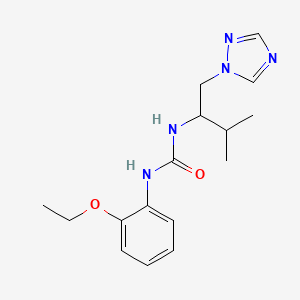 molecular formula C16H23N5O2 B2715849 1-(2-Ethoxyphenyl)-3-[3-methyl-1-(1,2,4-triazol-1-yl)butan-2-yl]urea CAS No. 2320923-22-4
