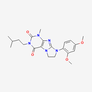 8-(2,4-dimethoxyphenyl)-3-isopentyl-1-methyl-7,8-dihydro-1H-imidazo[2,1-f]purine-2,4(3H,6H)-dione