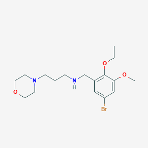 molecular formula C17H27BrN2O3 B271588 N-(5-bromo-2-ethoxy-3-methoxybenzyl)-N-[3-(4-morpholinyl)propyl]amine 